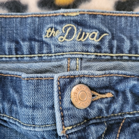 Old Navy Diva Jeans Low Rise Slim Straight Skinny Medium Wash 4 - Picture 7 of 8